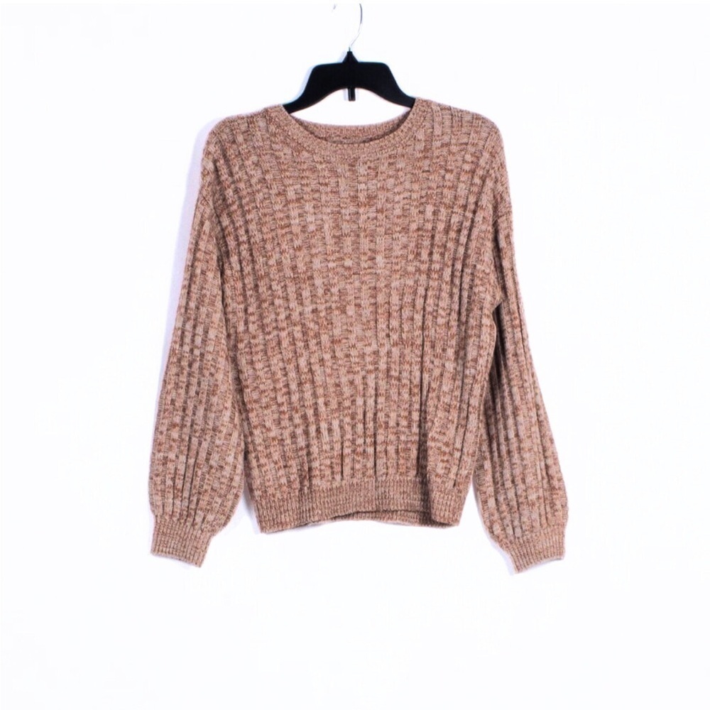 NWT BLANK NYC Heather Ribbed Crewneck Sweater Size S
